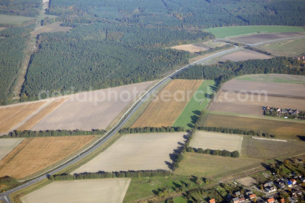 Aerial image Weisen - Blick auf die Ortsumgehung Bundesstrasse 189 Weisen. Projektsteuerung: Schüßler-Plan Ingenieurgesellschaft für Bau- und Verkehrswegeplanung mbH.