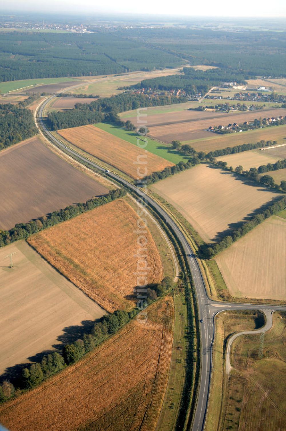 Aerial photograph Weisen - Blick auf die Ortsumgehung Bundesstrasse 189 Weisen. Projektsteuerung: Schüßler-Plan Ingenieurgesellschaft für Bau- und Verkehrswegeplanung mbH.