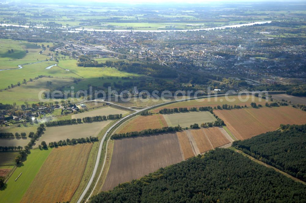 Aerial image Weisen - Blick auf die Ortsumgehung Bundesstrasse 189 Weisen. Projektsteuerung: Schüßler-Plan Ingenieurgesellschaft für Bau- und Verkehrswegeplanung mbH.