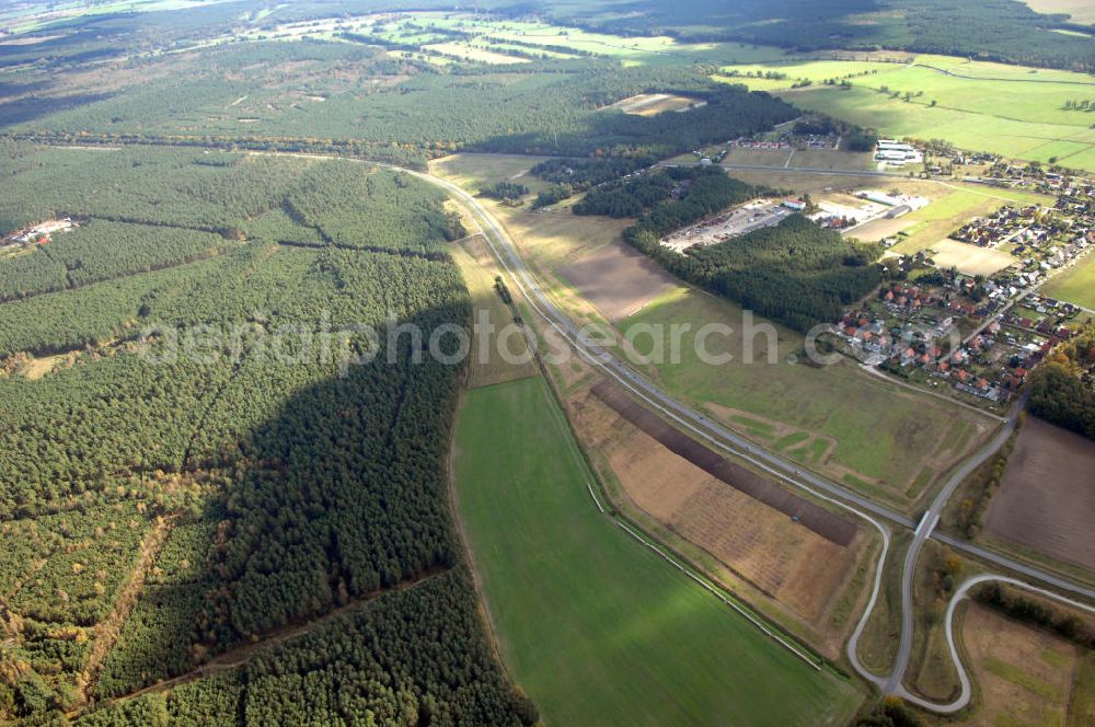 Aerial photograph Weisen - Blick auf die Ortsumgehung Bundesstrasse 189 Weisen. Projektsteuerung: Schüßler-Plan Ingenieurgesellschaft für Bau- und Verkehrswegeplanung mbH.