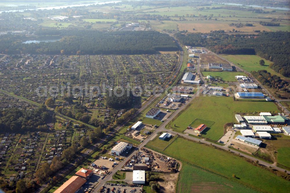 Wittenberge from above - Blick auf die Ortsumgehung Bundesstrasse 189 Elbbrücke Wittenberge. Projektsteuerung: Schüßler-Plan Ingenieurgesellschaft für Bau- und Verkehrswegeplanung mbH.