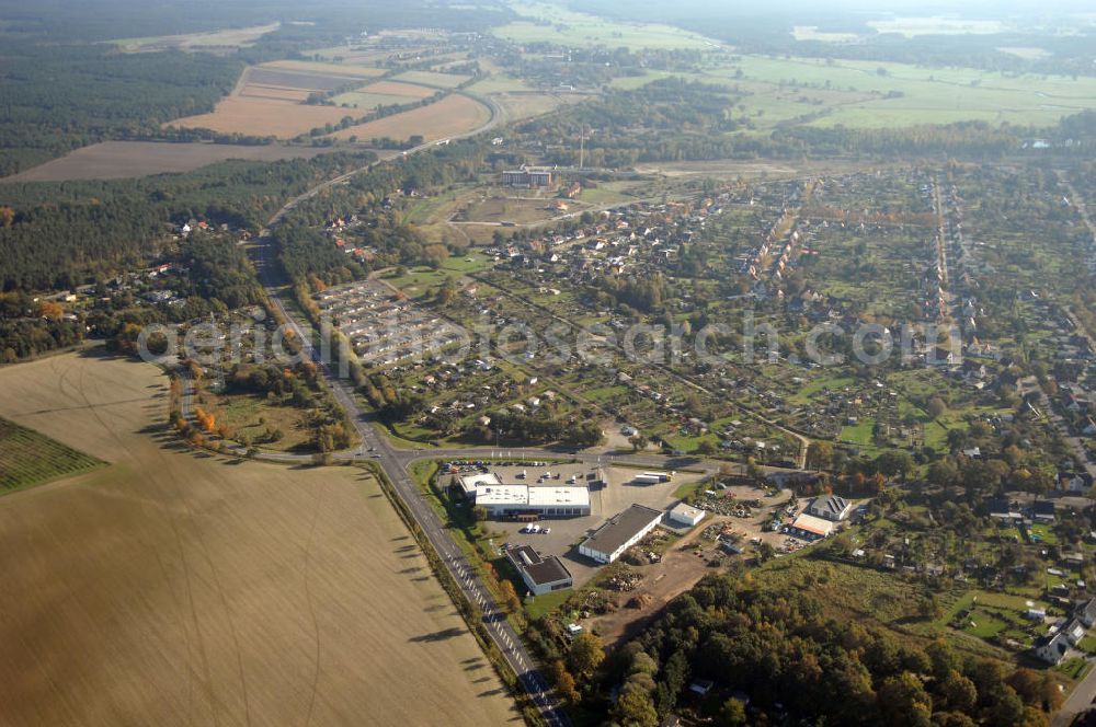 Aerial image Wittenberge - Blick auf die Ortsumgehung Bundesstrasse 189 Elbbrücke Wittenberge. Projektsteuerung: Schüßler-Plan Ingenieurgesellschaft für Bau- und Verkehrswegeplanung mbH.