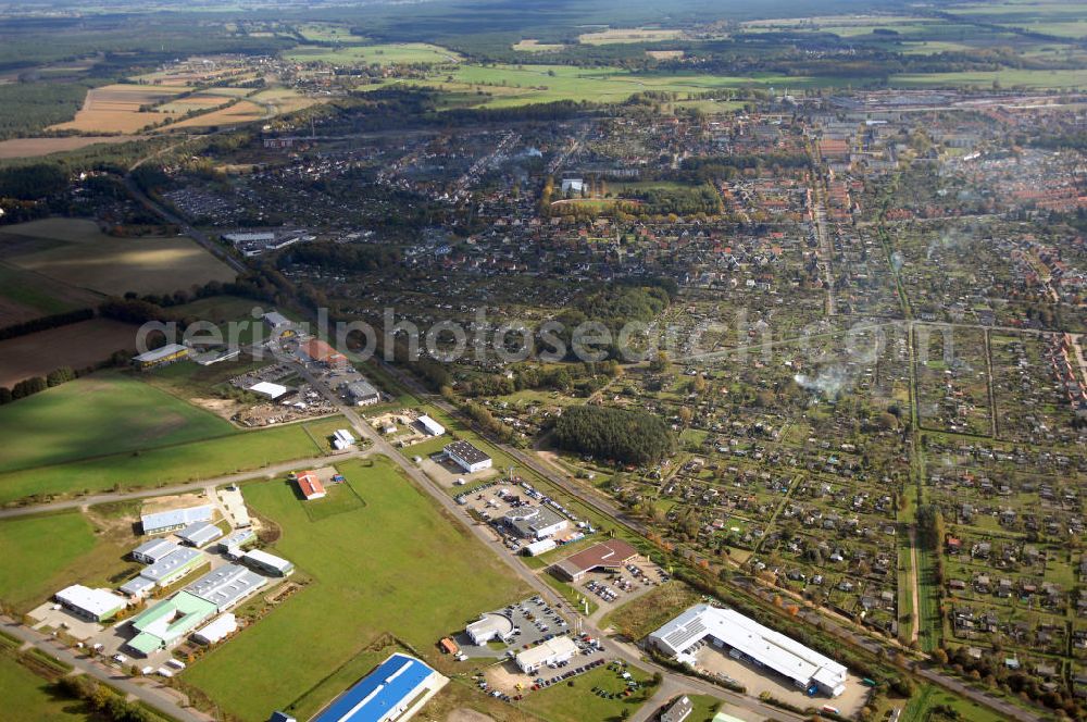 Wittenberge from above - Blick auf die Ortsumgehung Bundesstrasse 189 Elbbrücke Wittenberge. Projektsteuerung: Schüßler-Plan Ingenieurgesellschaft für Bau- und Verkehrswegeplanung mbH.