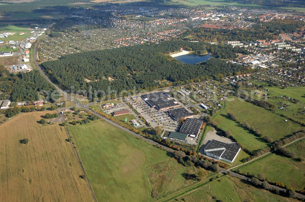 Aerial photograph Wittenberge - Blick auf die Ortsumgehung Bundesstrasse 189 Elbbrücke Wittenberge. Projektsteuerung: Schüßler-Plan Ingenieurgesellschaft für Bau- und Verkehrswegeplanung mbH.