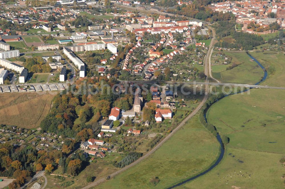 Wittstock from the bird's eye view: Blick auf die Ortsumgehung Bundesstrasse 189 Wittstock. Projektsteuerung: Schüßler-Plan Ingenieurgesellschaft für Bau- und Verkehrswegeplanung mbH.