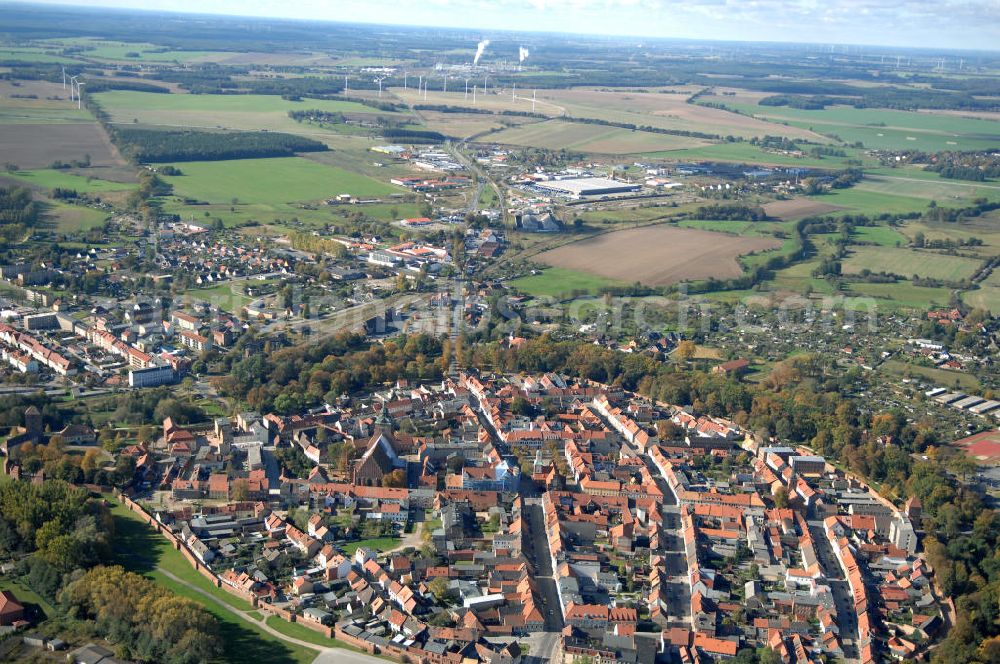 Wittstock from above - Blick auf die Ortsumgehung Bundesstrasse 189 Wittstock. Projektsteuerung: Schüßler-Plan Ingenieurgesellschaft für Bau- und Verkehrswegeplanung mbH.