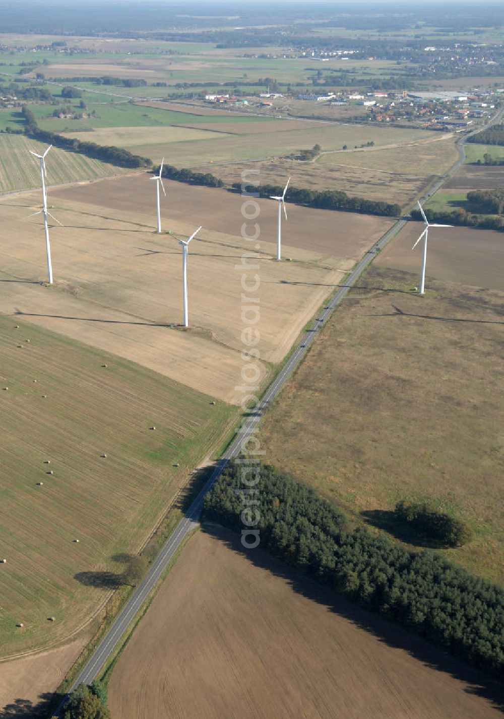 Aerial image Wittstock - Blick auf die Ortsumgehung Bundesstrasse 189 Wittstock. Projektsteuerung: Schüßler-Plan Ingenieurgesellschaft für Bau- und Verkehrswegeplanung mbH.