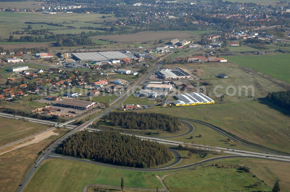 Wittstock from above - Blick auf die Ortsumgehung Bundesstrasse 189 Wittstock. Projektsteuerung: Schüßler-Plan Ingenieurgesellschaft für Bau- und Verkehrswegeplanung mbH.