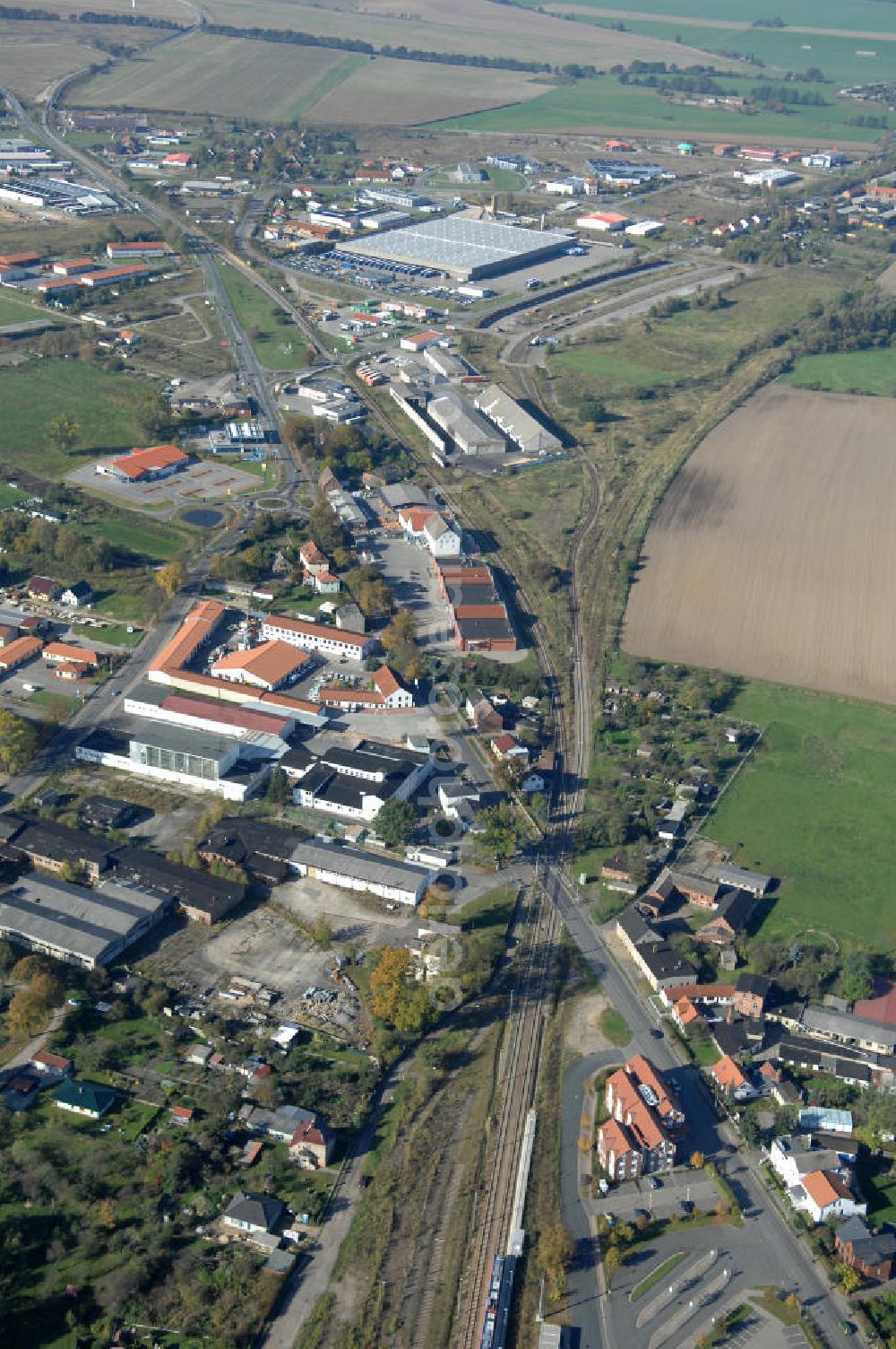 Wittstock from above - Blick auf die Ortsumgehung Bundesstrasse 189 Wittstock. Projektsteuerung: Schüßler-Plan Ingenieurgesellschaft für Bau- und Verkehrswegeplanung mbH.