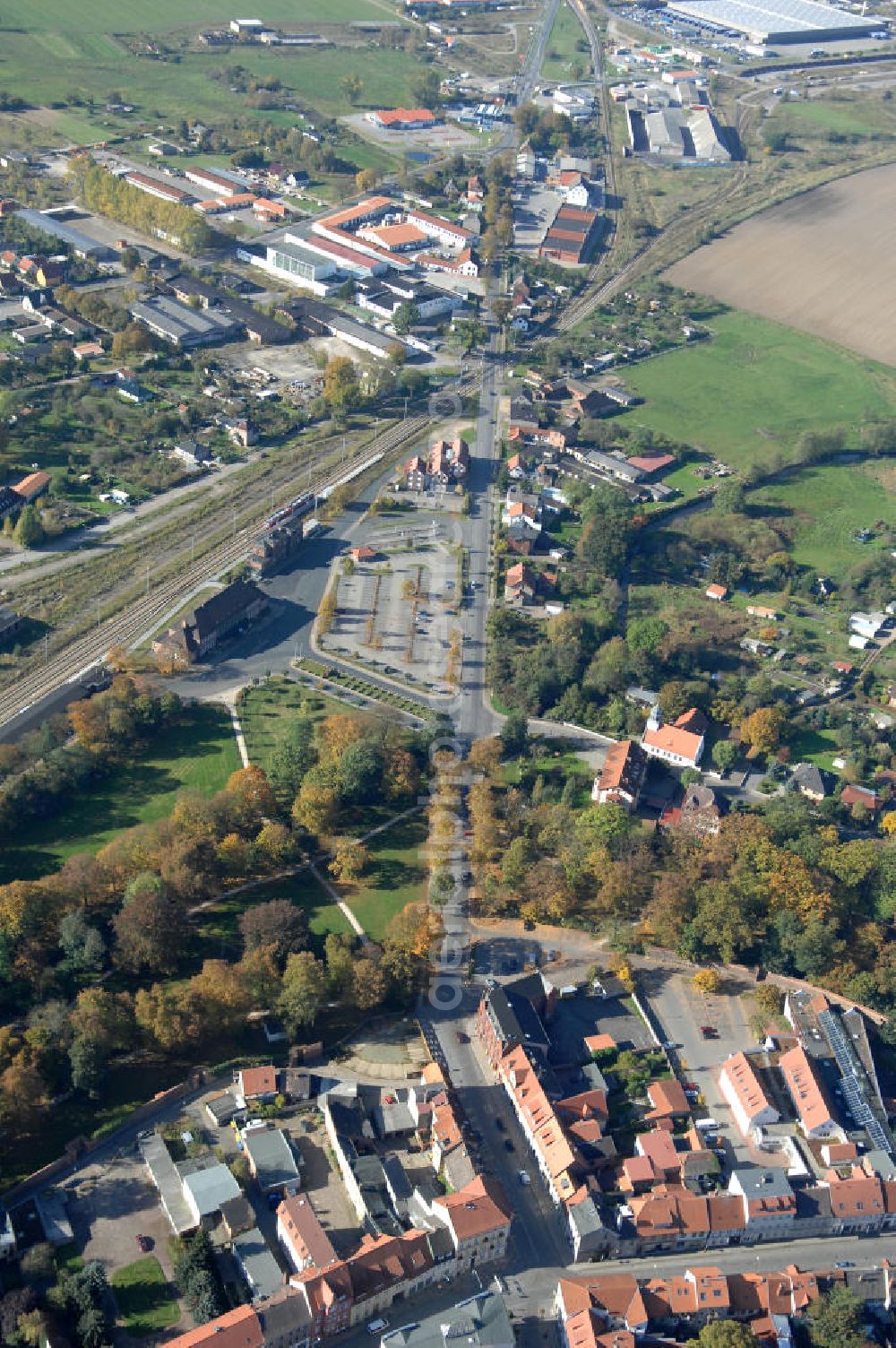 Wittstock from the bird's eye view: Blick auf die Ortsumgehung Bundesstrasse 189 Wittstock. Projektsteuerung: Schüßler-Plan Ingenieurgesellschaft für Bau- und Verkehrswegeplanung mbH.