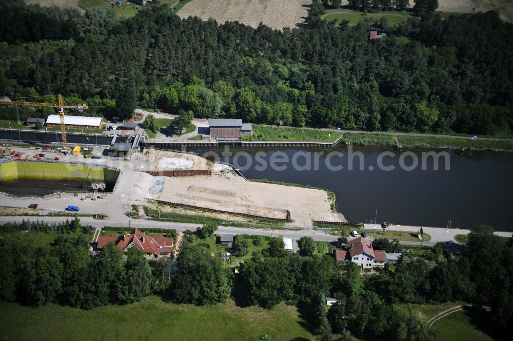 Wusterwitz from above - Blick auf den Verlauf des Elbe-Havel-Kanal im Bereich Wusterwitz von Süd nach Nord gesehen. View of the course of the Elbe-Havel canal at Wusterwitz seen from south to north.