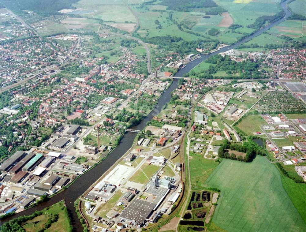 Aerial photograph Genthin - Verlauf des Elbe -Havel - Kanals bei Genthin.