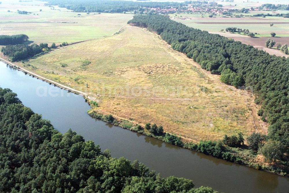 Ihleburg from the bird's eye view: Blick auf die Ablagerungsfläche am Elbe-Havel-Kanal bei Ihleburg.