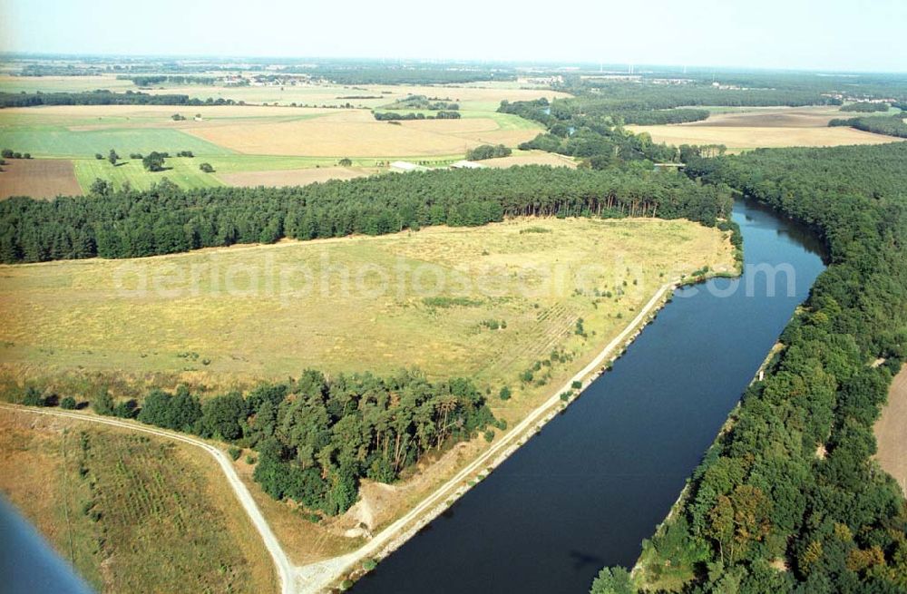 Aerial photograph Ihleburg - Blick auf die Ablagerungsfläche am Elbe-Havel-Kanal bei Ihleburg.