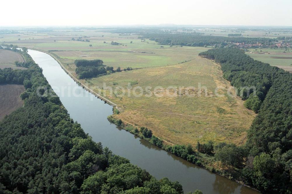 Ihleburg from the bird's eye view: Blick auf die Ablagerungsfläche am Elbe-Havel-Kanal bei Ihleburg.