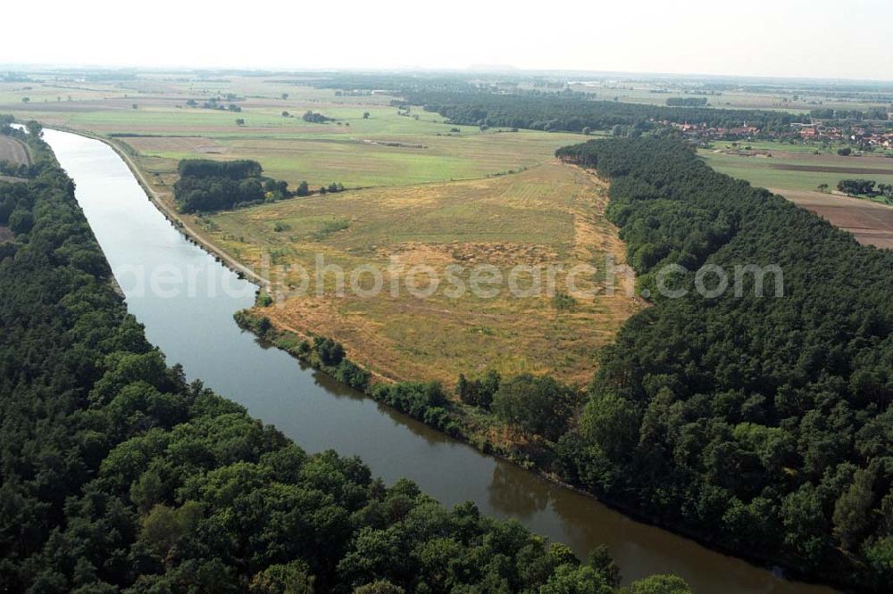 Aerial image Ihleburg - Blick auf die Ablagerungsfläche am Elbe-Havel-Kanal bei Ihleburg.