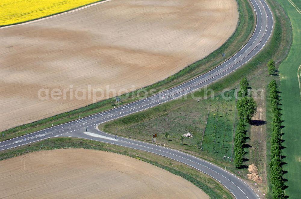 Aerial photograph PASSOW - Verlauf der Ortsumfahrung der Bundesstrasse B 168 bei Passow. Landesbetrieb Straßenwesen Brandenburg (