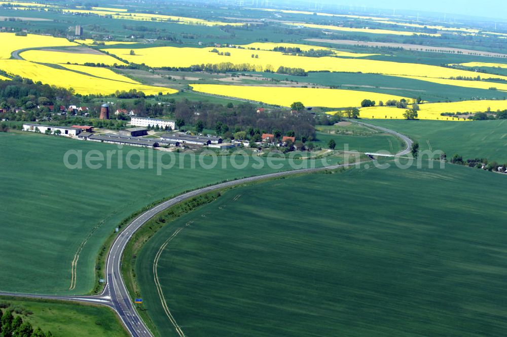 Aerial photograph PASSOW - Verlauf der Ortsumfahrung der Bundesstrasse B 168 bei Passow. Landesbetrieb Straßenwesen Brandenburg (