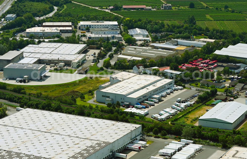 Aerial photograph Bingen am Rhein - Building complex of the distribution center and food logistics center on the premises of HAVI Logistics on the street Am Ockenheimer Graben in the district of Kempten in Bingen am Rhein in the federal state of Rhineland-Palatinate, Germany