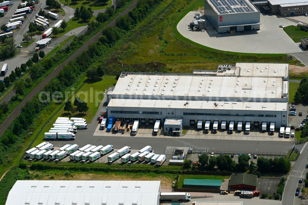 Aerial image Bingen am Rhein - Building complex of the distribution center and food logistics center on the premises of HAVI Logistics on the street Am Ockenheimer Graben in the district of Kempten in Bingen am Rhein in the federal state of Rhineland-Palatinate, Germany