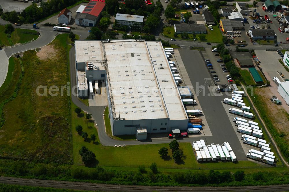 Aerial image Bingen am Rhein - Building complex of the distribution center and food logistics center on the premises of HAVI Logistics on the street Am Ockenheimer Graben in the district of Kempten in Bingen am Rhein in the federal state of Rhineland-Palatinate, Germany