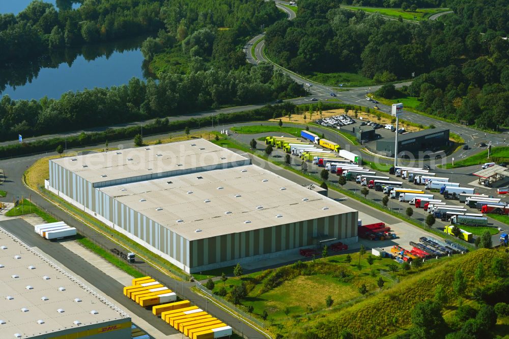 Rheinberg from above - Building complex and distribution center on the site of HAVI Logistics on street Minkeldonk in the district Winterswick in Rheinberg in the state North Rhine-Westphalia, Germany