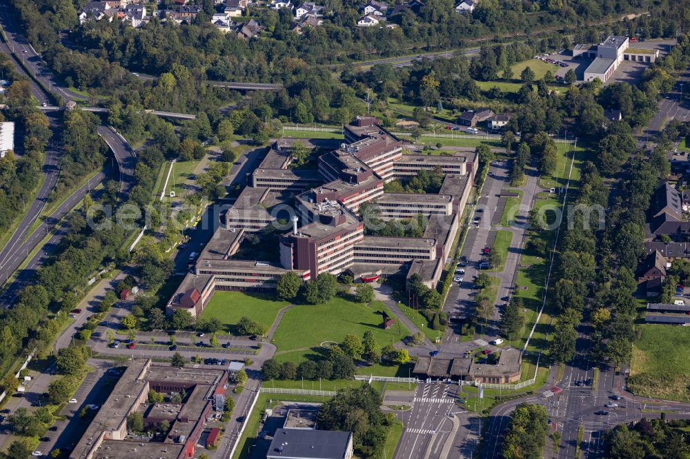 Köln from above - Administrative building of the State Authority BfV Bundesamt fuer Verfassungsschutz in the district Volkhoven/Weiler in Cologne in the state North Rhine-Westphalia, Germany