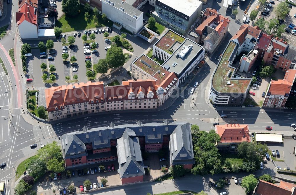 Aerial photograph Erfurt - Administration building of the Buergeramt at the Buergermeister-Wagner-Strasse in Erfurt in the federal state of Thuringia, Germany