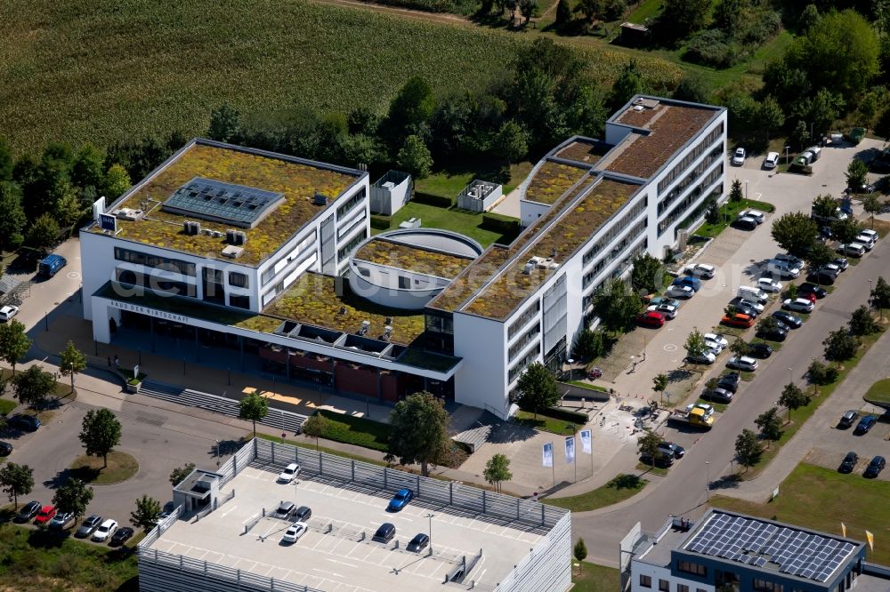 Heilbronn from above - Administrative building and office complex of Industrie- and Handelskammer Heilbronn-Franken at the Ferdinand-Braun-Strasse in Heilbronn in the state Baden-Wurttemberg, Germany