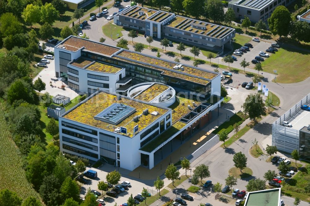 Aerial image Heilbronn - Administrative building and office complex of Industrie- and Handelskammer Heilbronn-Franken at the Ferdinand-Braun-Strasse in Heilbronn in the state Baden-Wurttemberg, Germany