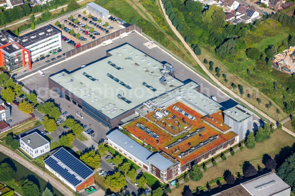 Bochum from the bird's eye view: Administration building and office complex of JIL-Invest GmbH & Co. oHG in the Josef-Haumann-Strasse in Bochum, in the state of North Rhine-Westphalia, Germany