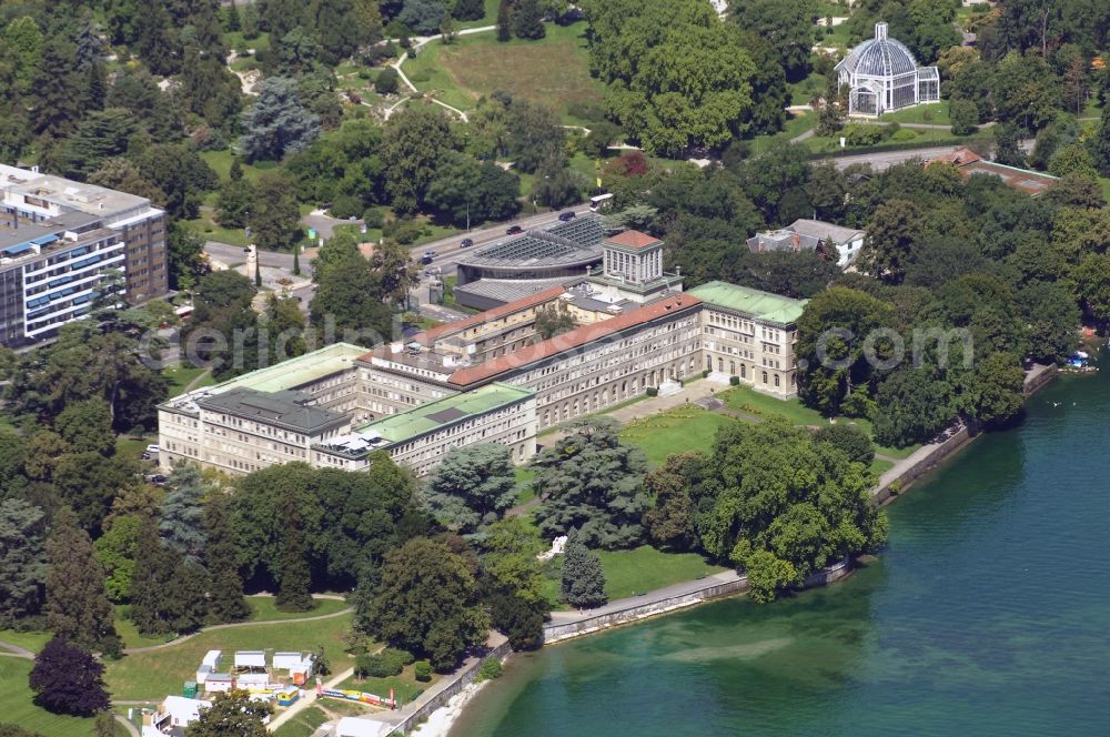 Aerial photograph Genf - Administrative building and office complex of the WTO World Trade Organization Rue de Lausanne in Geneva in Switzerland