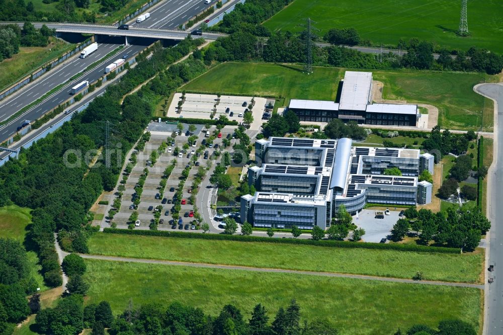 Aerial photograph Peine - Administrative building of the State Authority Bundesgesellschaft fuer Endlagerung mbH (BGE) in Peine in the state Lower Saxony, Germany