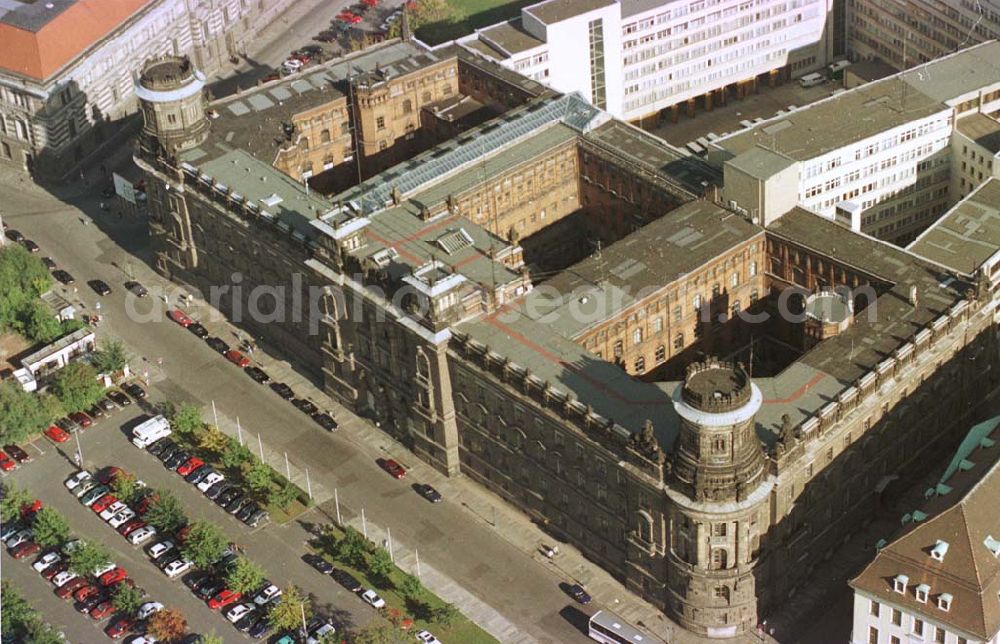 Dresden from above - Verwaltungsgebäude in der Dresdner Altstadt