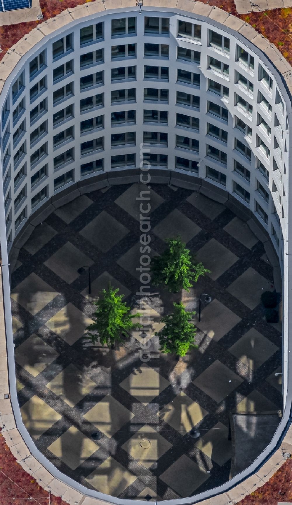 Aerial image Bremen - Banking administration building of the financial services company BLB - Bremer Landesbank - Kreditanstalt Oldenburg in Bremen, Germany