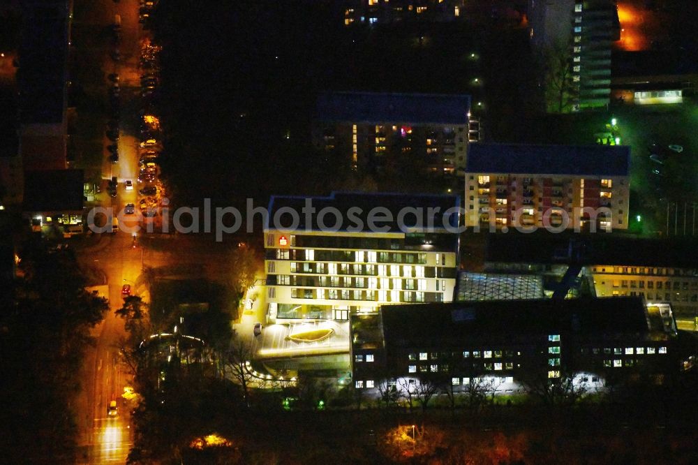 Potsdam from the bird's eye view: Banking administration building of the financial services company Mittelbrandenburgische Sparkasse in Potsdam on Saarmunder Strasse in Potsdam in the state Brandenburg, Germany