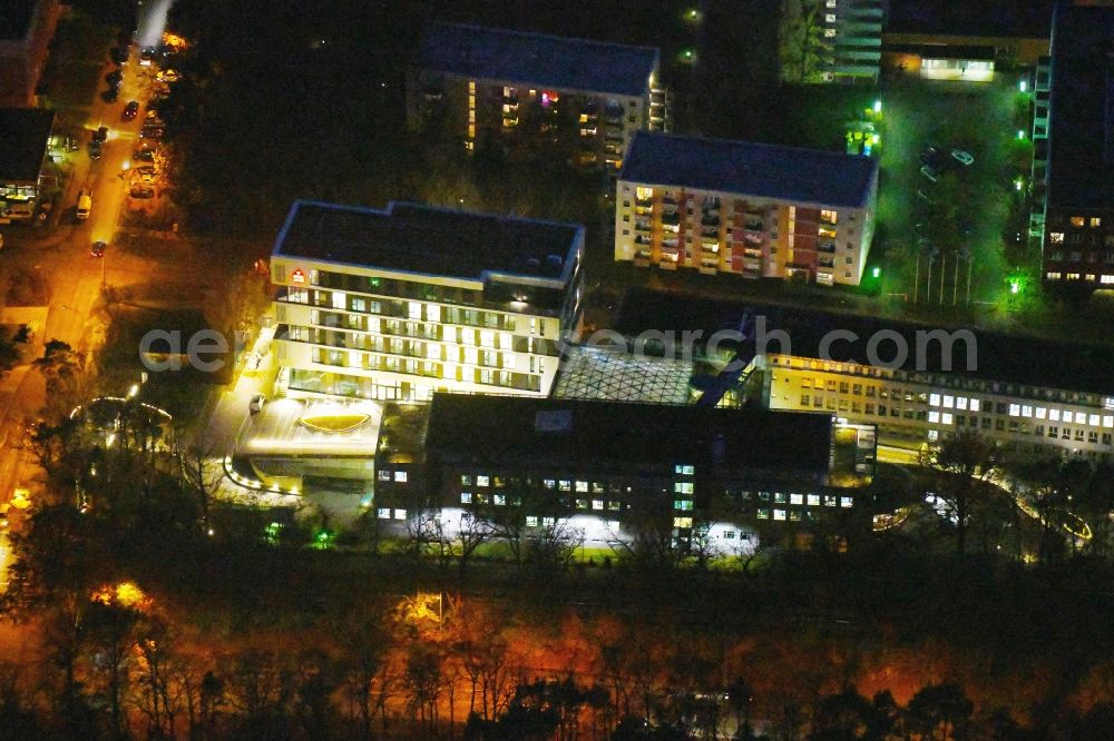 Aerial image Potsdam - Banking administration building of the financial services company Mittelbrandenburgische Sparkasse in Potsdam on Saarmunder Strasse in Potsdam in the state Brandenburg, Germany