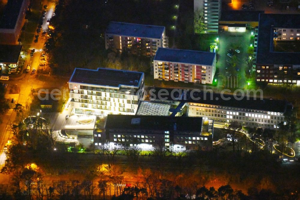 Potsdam from above - Banking administration building of the financial services company Mittelbrandenburgische Sparkasse in Potsdam on Saarmunder Strasse in Potsdam in the state Brandenburg, Germany