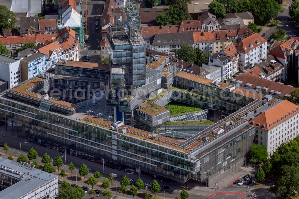 Aerial image Hannover - Banking administration building of the financial services company of NORD/LB Norddeutsche Landesbank Girozentrale on Friedrichswall in the district Suedstadt-Bult in Hannover in the state Lower Saxony, Germany