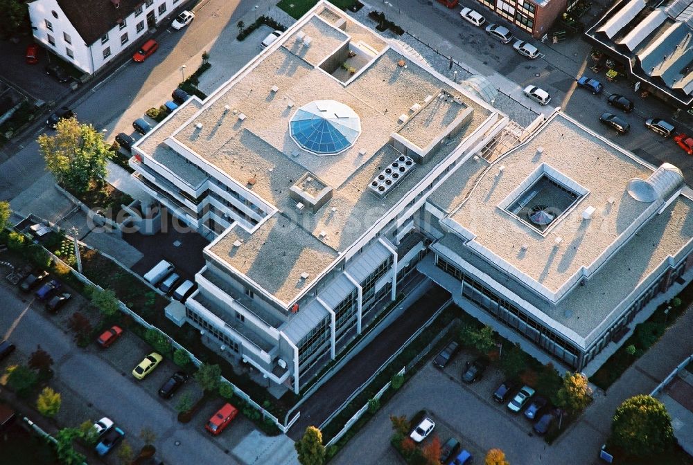 Kandel from above - Banking administration building of the financial services company Sparkasse Germersheim-Kandel - main branch in Kandel in the state Rhineland-Palatinate