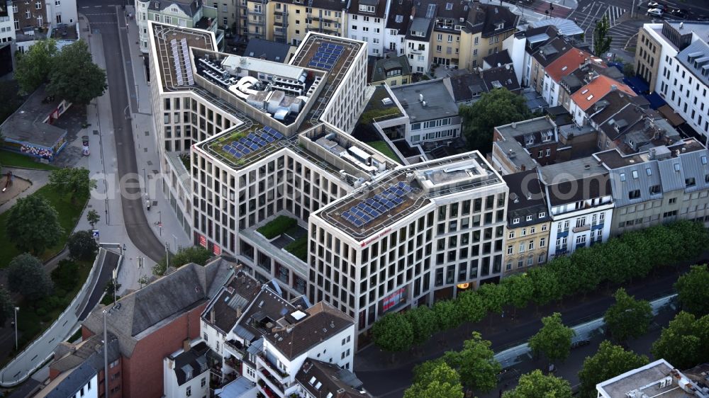 Bonn from the bird's eye view: Banking administration building of the financial services company Sparkasse KoelnBonn in Bonn in the state North Rhine-Westphalia, Germany