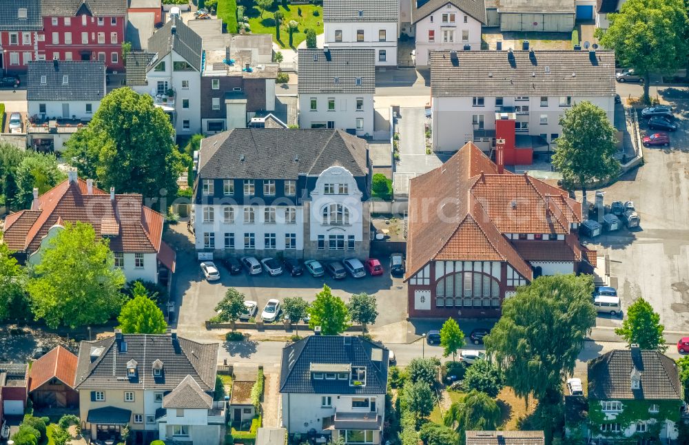 Wetter (Ruhr) from above - Administrative building of the State Authority Jobcenter in Wetter (Ruhr) at Ruhrgebiet in the state North Rhine-Westphalia, Germany