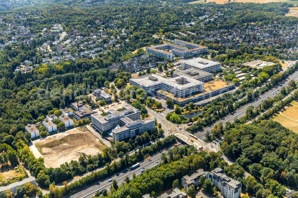 Aerial image Essen - Administration building of the company Karstadt Warenhaus GmbH on Theodor-Althoff-Strasse in Essen in the state North Rhine-Westphalia, Germany