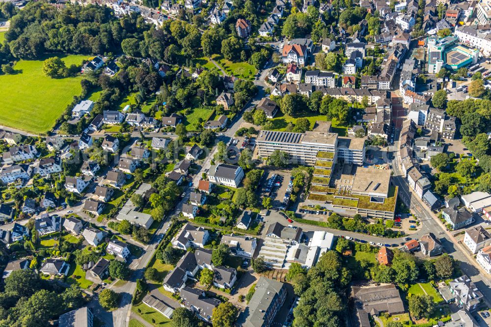 Aerial photograph Schwelm - Administrative building of the State Authority Kreishaus on street Hauptstrasse in Schwelm in the state North Rhine-Westphalia, Germany