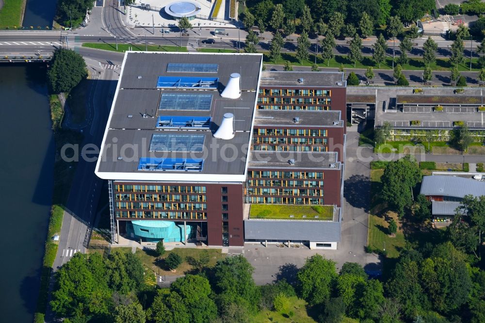 Strasbourg - Straßburg from above - Administrative building of the State Authority Agora - Council of Europe in Strasbourg in Grand Est, France