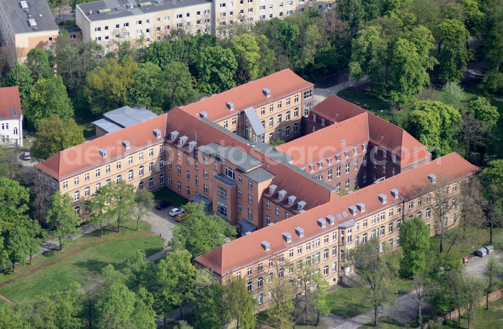 Frankfurt (Oder) from above - Administrative building of the State Authority Amt fuer oeffentliche Ordnung in Frankfurt (Oder) in the state Brandenburg