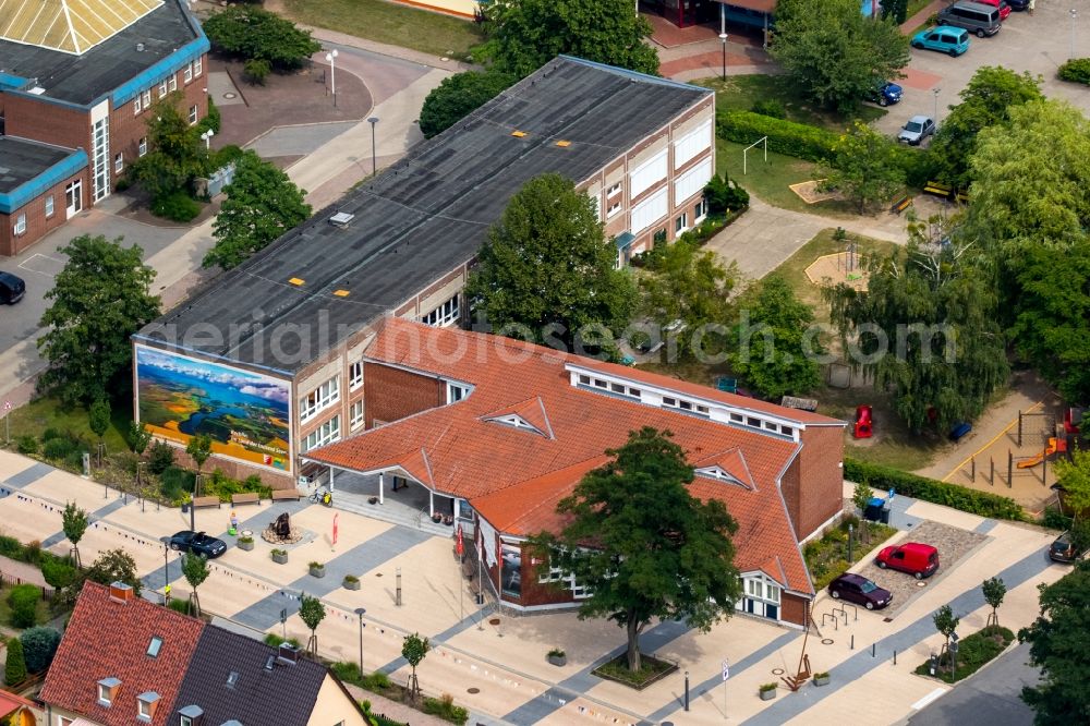 Aerial image Rechlin - Administrative building of the State Authority Amt Roebel-Mueritz Aussenstelle Rechlin in Rechlin in the state Mecklenburg - Western Pomerania