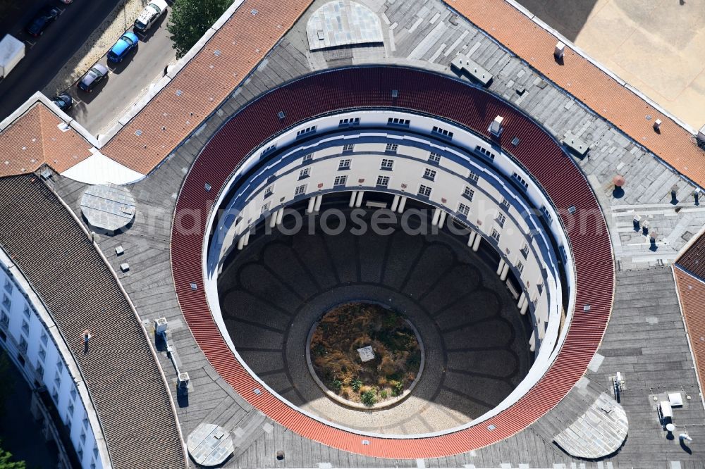 Berlin from above - Administrative building of the State Authority Bezirksont Charlottenburg Wilmersdorf Buergeront on Hohenzollerndonm in the district Wilmersdorf in Berlin, Germany