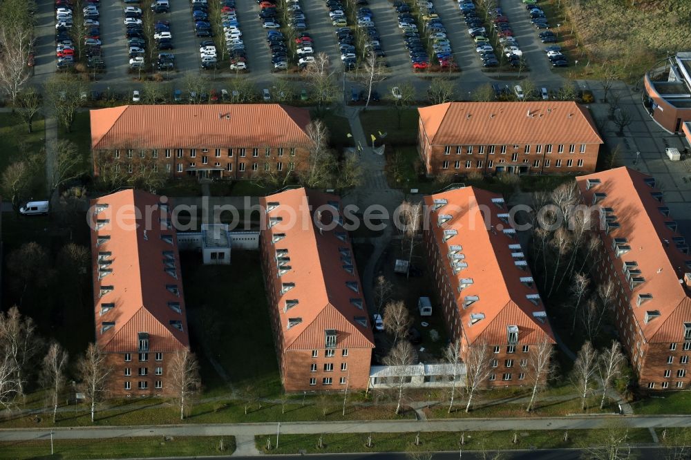 Aerial image Frankfurt (Oder) - Administrative building of the State Authority on Muellroser Chaussee in Frankfurt (Oder) in the state Brandenburg