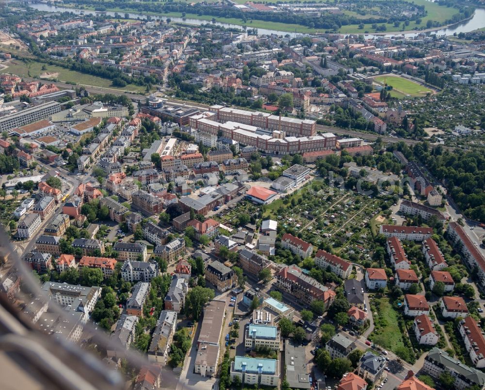 Aerial photograph Dresden - Administrative building of the State Authority BStu in Dresden in the state Saxony, Germany